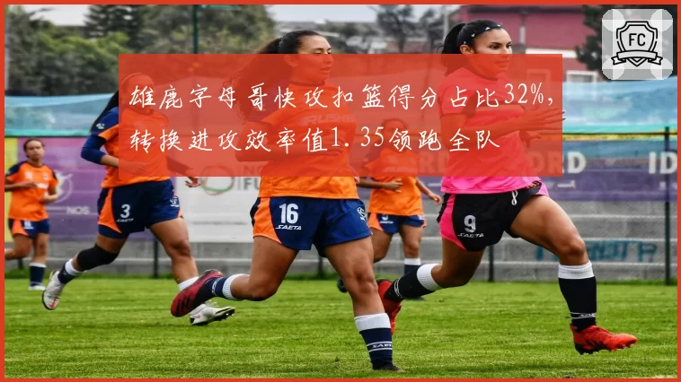 雄鹿字母哥快攻扣篮得分占比32%,转换进攻效率值1.35领跑全队